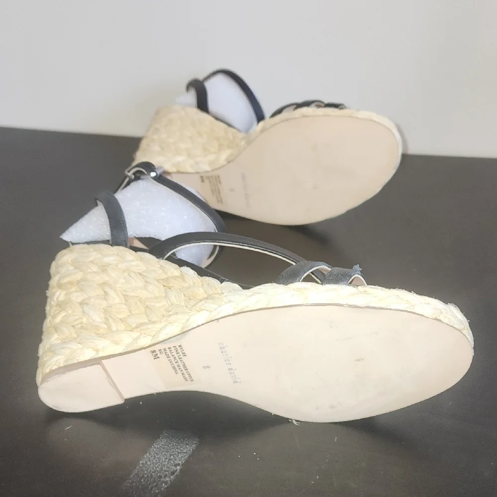 Black Wedge Sandals